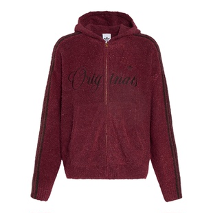 Adidas/阿迪达斯正品三叶草男女运动新年款复古绒面外套KT0718