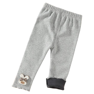 秋冬一体绒女童打底裤