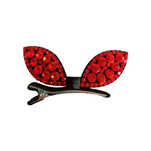 韩版捷克钻彩钻兔耳朵鸭嘴夹子边夹顶夹留海夹发绳发圈皮套发饰