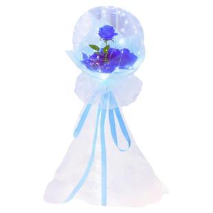 网红玫瑰花波波球花束七夕情人节发光带灯材料包求婚场景布置气球