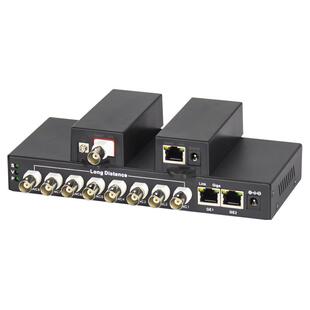 鹏迪 IP网络转同轴传输器500米模拟监控转网络BNC接口延长器高清转同轴线电梯监控视频电缆转网络摄像机