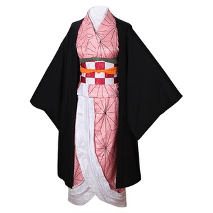 小五飘飘鬼灭之刃cos服灶门祢豆子cospaly服装和服祢豆子cos服