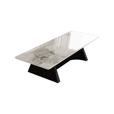 意式岩板茶几客厅家用2025新款轻奢高级感方形极简创意小户型茶桌