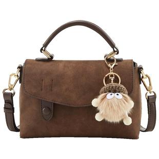 天美意真皮手提包女2025新款百搭单肩斜挎小包包牛皮邮差包剑桥包