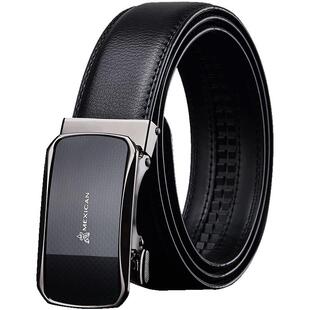 稻草人腰带男士自动扣皮带正品真牛皮生日礼物送老公男友高端实用