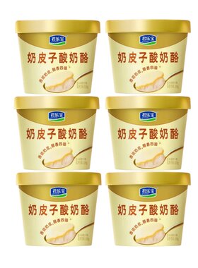 君乐宝奶皮子酸奶酪120gX6杯单杯发酵营养早餐酸奶乳业低温原味