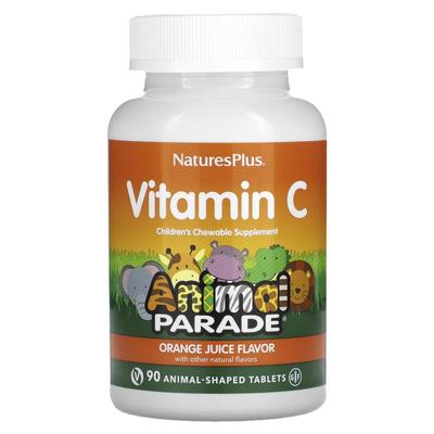 美国Naturesplus纽诗斯自然加动物造型少年儿童维生素C宝宝健康抵