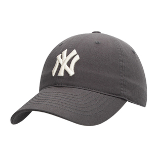 韩国MLB帽子春秋款男女LA大标软顶NY棒球帽弯檐运动帽CP66鸭舌帽