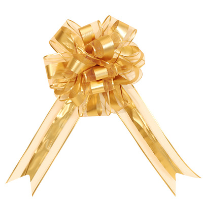 牵红绸结婚手拉花一拉成型