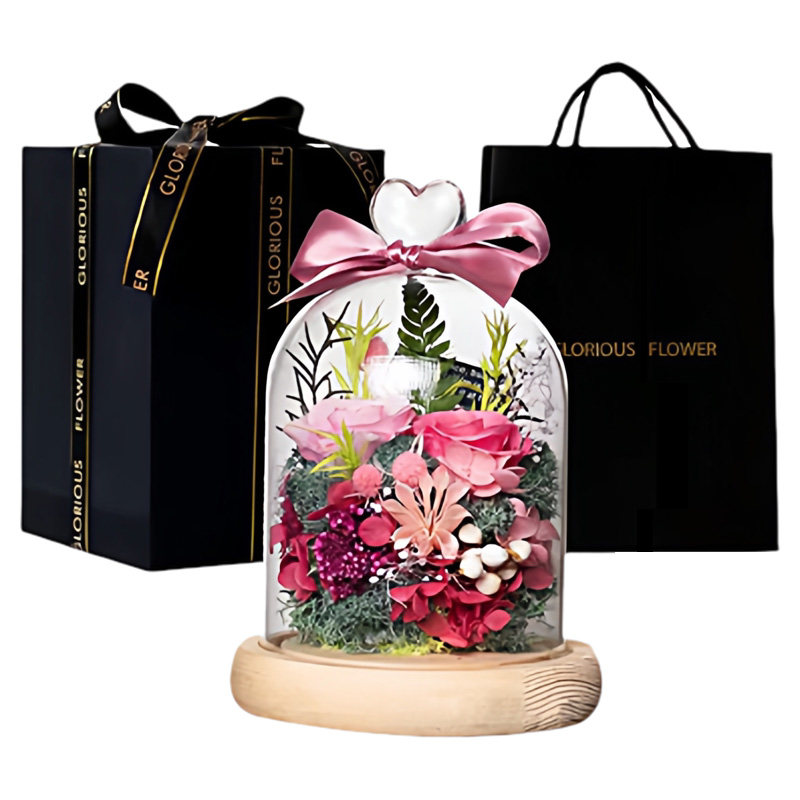 永生花小夜灯摆件生日母亲节礼物
