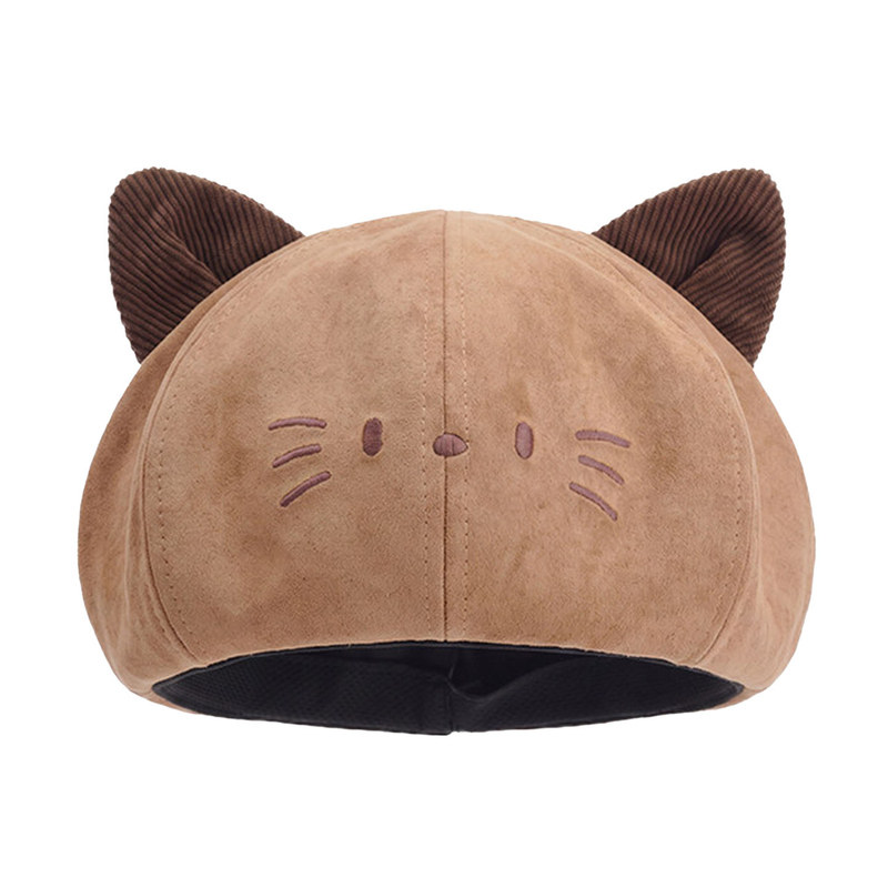可爱猫耳显脸小秋季女款贝雷帽