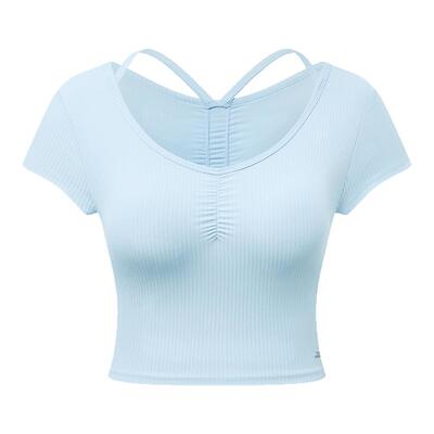 VfU带胸垫瑜伽服上衣女短款修身