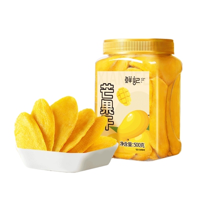 鲜记芒果干大片厚切500g