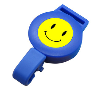 卡富仕一体连体环保笑脸易拉扣可拉伸证件卡套配伸缩扣挂绳易拉得胸牌工作证伸缩扣带耳朵扣子定制滴胶塑LOGO