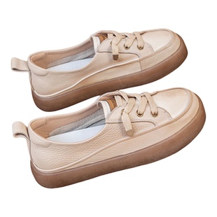 真皮品牌小白鞋女2026新款爆款百搭超软大码女鞋41一43夏天单鞋40