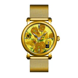 VAN GOGH梵高瑞士手表3D打印油画钢表带个性轻奢潮牌小众时尚腕表