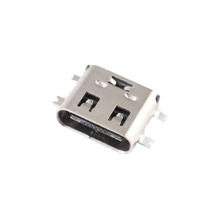 USB2.0母座 AF侧插短体平口直边 90度白胶4针3固定脚 连接器接口