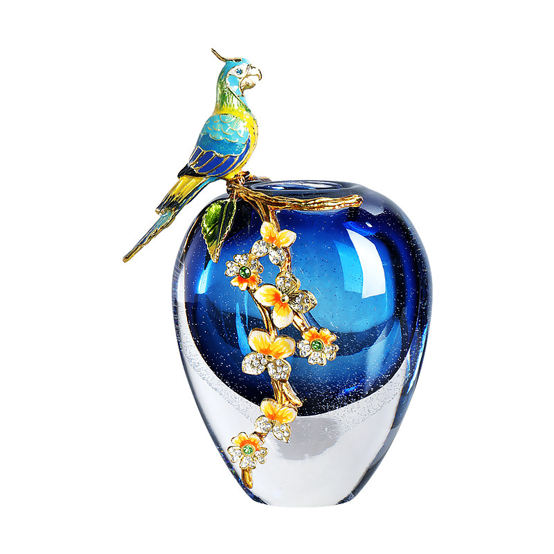 轻奢琉璃气泡花瓶玻璃插花器