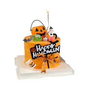 2024万圣节快乐蛋糕装饰亚克力插牌HappyHalloween蝙蝠幽灵插件