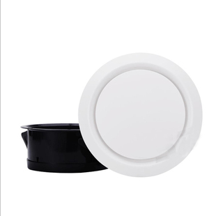 新风系统排风口斜叶圆形ABS密网换风口可调室内出风进风口