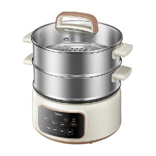 美的电蒸锅多功能家用三层蒸煮一体锅多层大容量蒸笼旗舰正品