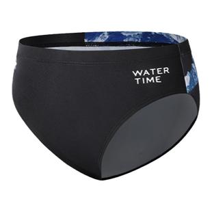 WaterTime儿童泳裤男防尴尬印花三角竞技专业游泳装备泳衣泳装