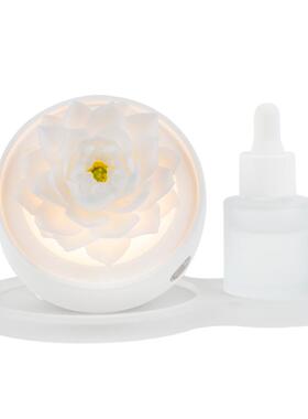 花韵诗凝翠风荷非遗白瓷花香薰灯