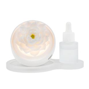 花韵诗 凝翠风荷非遗白瓷花香薰灯礼盒高级感氛围灯德化白瓷摆件