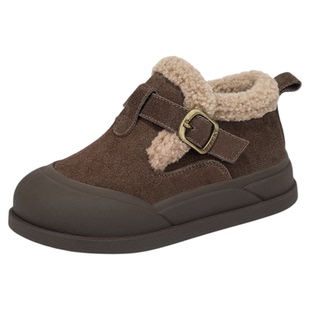 星期六童鞋儿童加绒勃肯鞋秋冬新款户外休闲防滑保暖加厚女童棉鞋