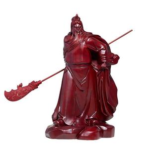 花梨木雕关公像摆件客厅大号实木质武财神家用供奉红木头关羽神像