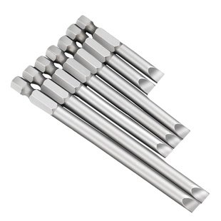 一字电动螺丝刀批头冲击手枪钻磁性s2高强度起子头套装加长六角柄