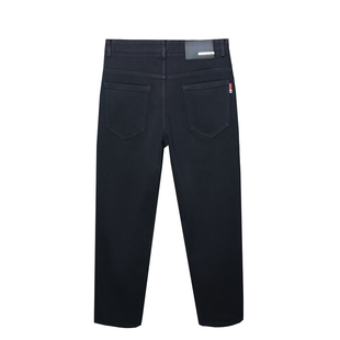 加绒加厚秋冬季九分休闲牛仔裤男锥形小直筒黑色春秋弹力高端2025