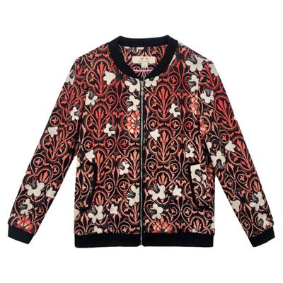 妙采印花妈妈开衫外套