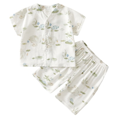 小聪熊婴儿衣服夏季薄款短袖套装