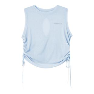 CryingCenter 竹节丝透气凉爽训练休闲背心上衣 哭喊中心