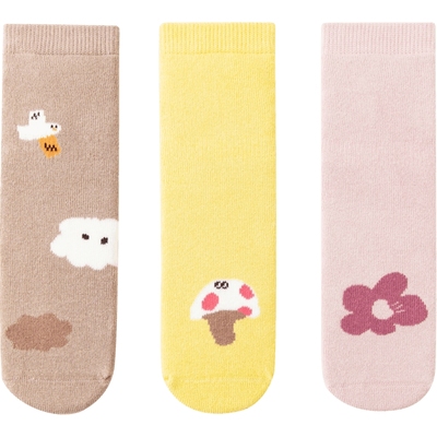 【3双装】迷你巴拉巴拉冬新款儿童舒暖袜宝宝可爱棉保暖袜子