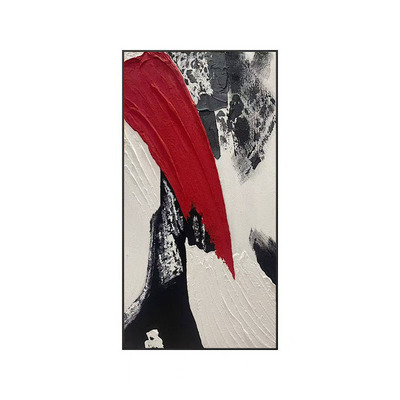 油画客厅挂画手绘《鸿运升腾》玄关背景墙肌理画大芬村餐厅装饰画