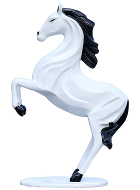 新年红色骏马雕塑户外广场售楼部玻璃钢工艺品城市景观装饰品摆件