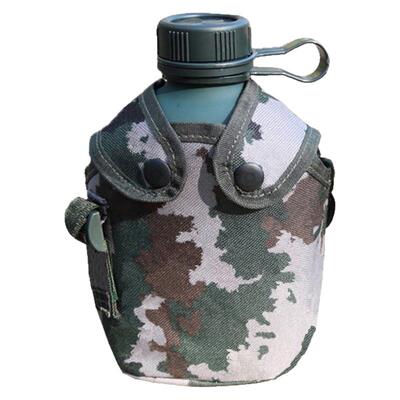 制式水壶野外迷彩铝水壶大容量户外登山背壶露营夏令营运动水壶