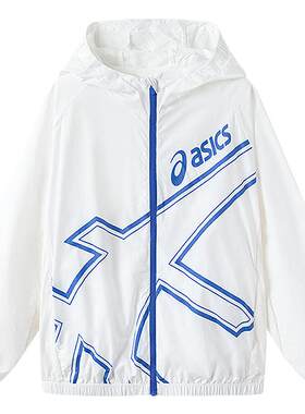 ASICS/亚瑟士童装夏季男童大logo印花轻薄透气UPF50+原纱防晒衣服