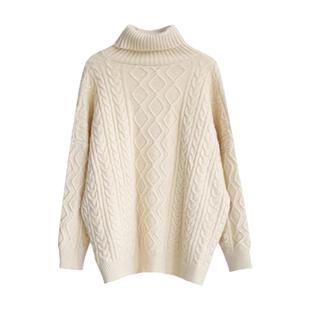 中长款高领毛衣女套头宽松外穿针织衫2025秋冬韩版慵懒风厚打底衫