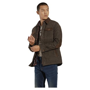 MCS男装源自万宝路秋季棉质衬衫领修身外套美式休闲潮流棉衣棉服