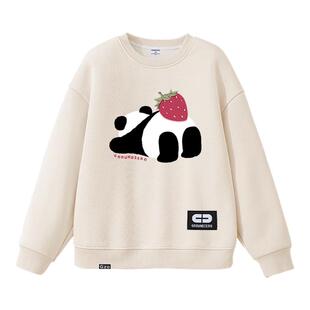 it GROUNDZERO童装女童卫衣2026新款女大童春装儿童薄绒女孩熊猫