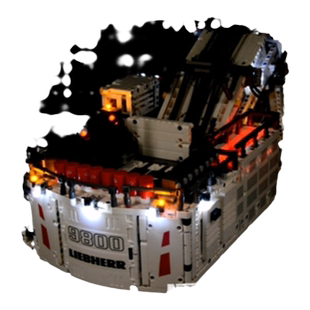 KGBOX用于42100利勃海尔R9800遥控挖掘机LED灯饰亚克力展示盒