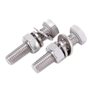 M18M20M22M24 316L不锈钢外六角螺丝螺母套装平弹垫组合加长螺杆