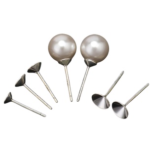 耳钉diy配件s925纯银防过敏手工翡翠挂坠银饰耳环18k包金银针空托