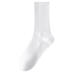 TOSICON拓思肯运动袜男 长筒体育生白袜中筒吸汗透气学生棉袜739