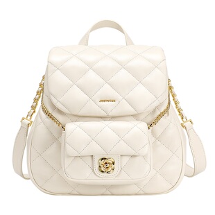 【情人节礼物】欧时纳双子星双肩包2025新款女小香风菱格通勤背包