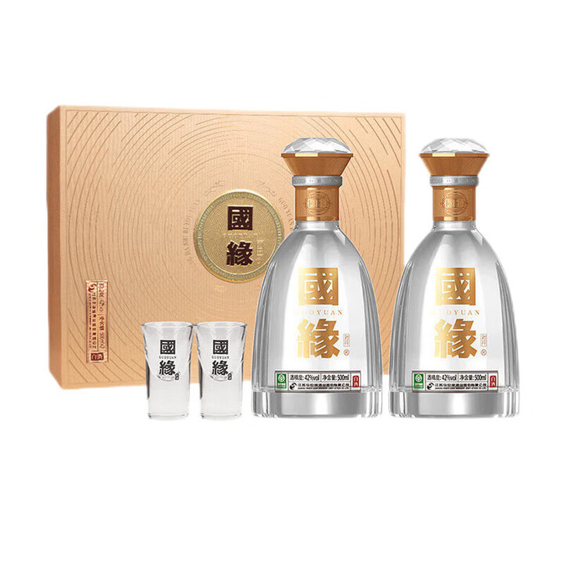 今世缘对开国缘礼盒42度500ml*2