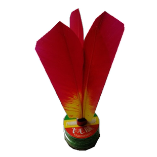 N8金兰花广式花毽初学者专用南派花毽鸽毛毽子单层加大牛皮底毽球